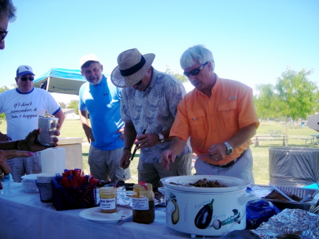 The BBQ Brigage: Chuck Glass, Ted Poston, Gary Poor and Steve Dockter